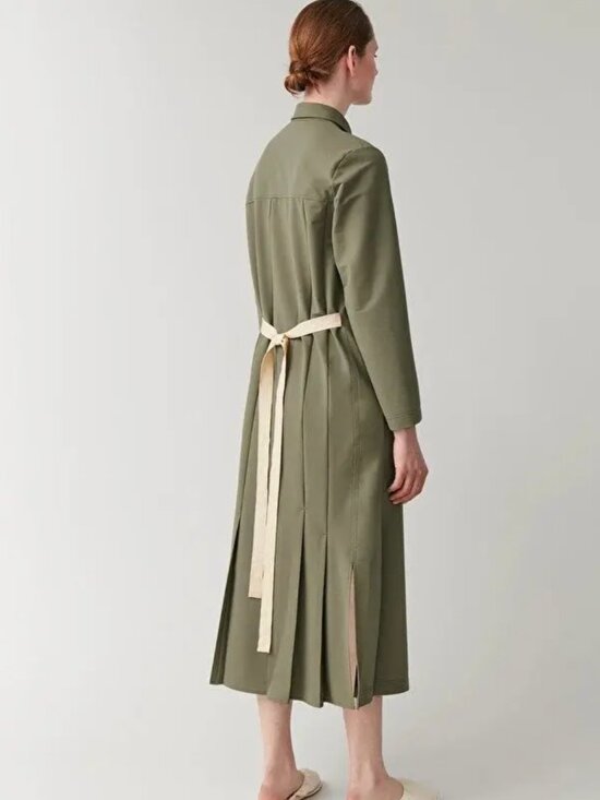 COS Dresses & Skirts - 🧥 COS Belted Button-Up Dress in Khaki Size S